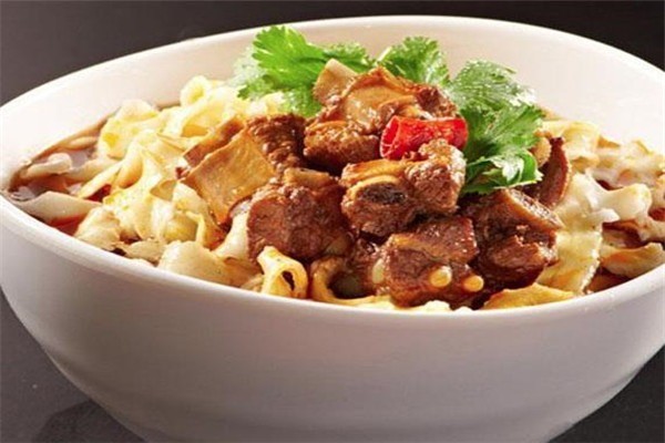 爆龙鸡汁刀削面